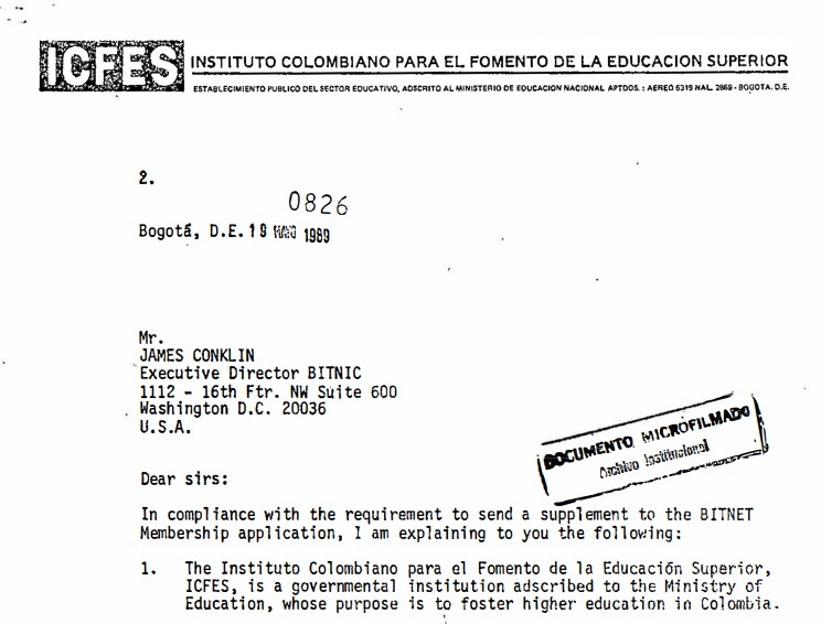 Imagen para ICFES solicita la membresía de BITNET para Colombia