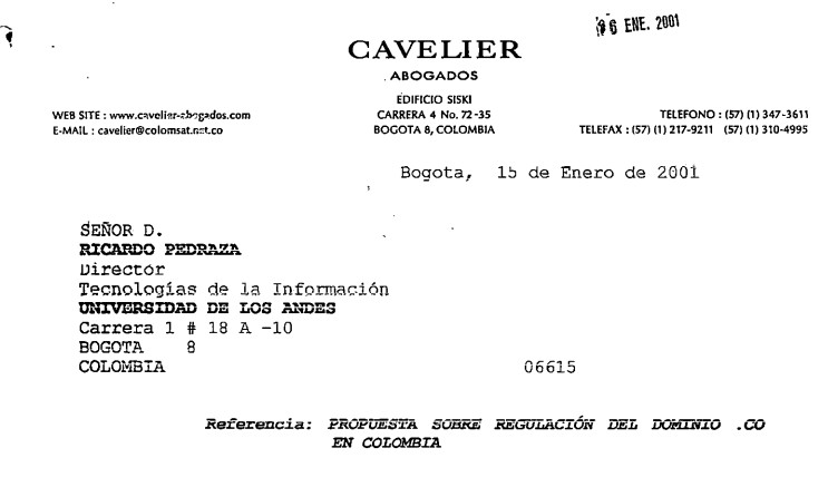 Imagen para Consultoría: propuesta sobre regulación del dominio .co en Colombia