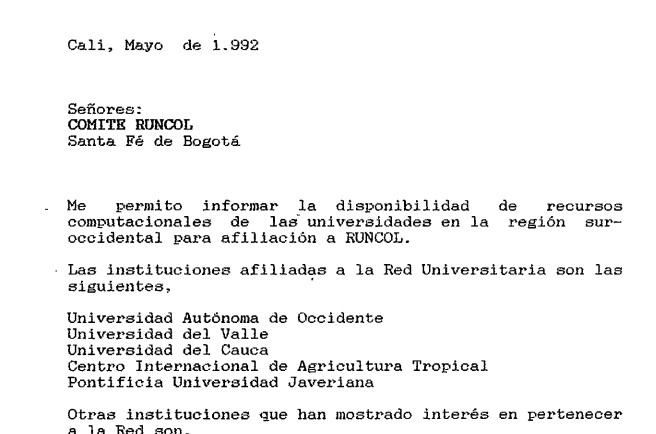 Imagen para Información sobre recursos computacionales universidades sur-occidental para la afiliación a RUNCOL