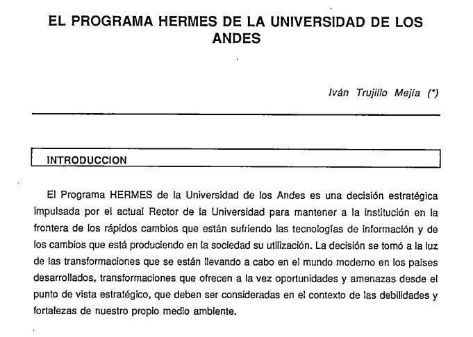 Imagen para El programa Hermes de la Universidad de los Andes