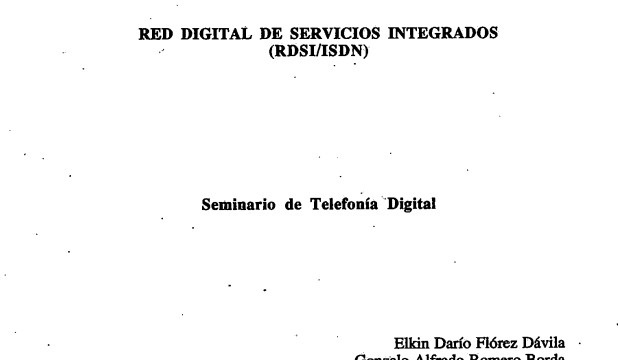 Imagen para Red digital de Servicios Integrados (RDSI/ISDN)