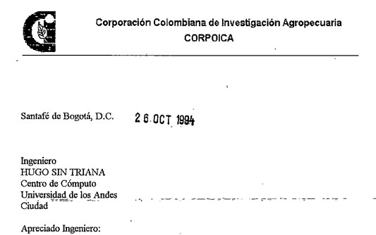 Imagen para Petición de CORPOICA para efectuar su conexión a internet