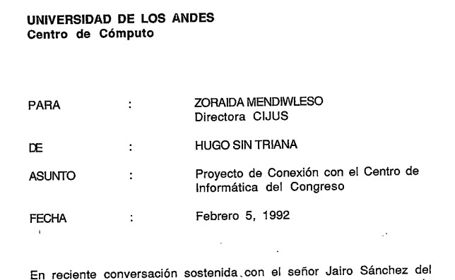 Imagen para Proyecto de conexión con el Centro de Informática del Congreso