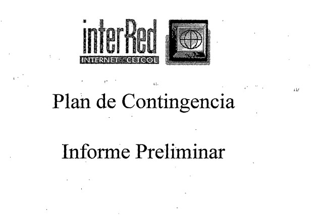 Imagen para Plan de Contingencia InterRed: Informe Preliminar (2000)