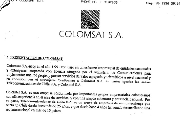 Imagen para Contrato y lista de precios de Colomsat