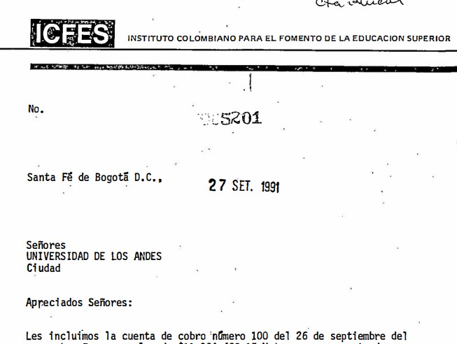 Imagen para Carta entre el ICFES sobre cobro de la Universidad de los Andes