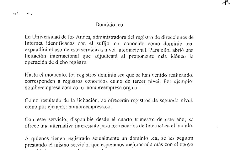 Imagen para Expansión Dominio .co