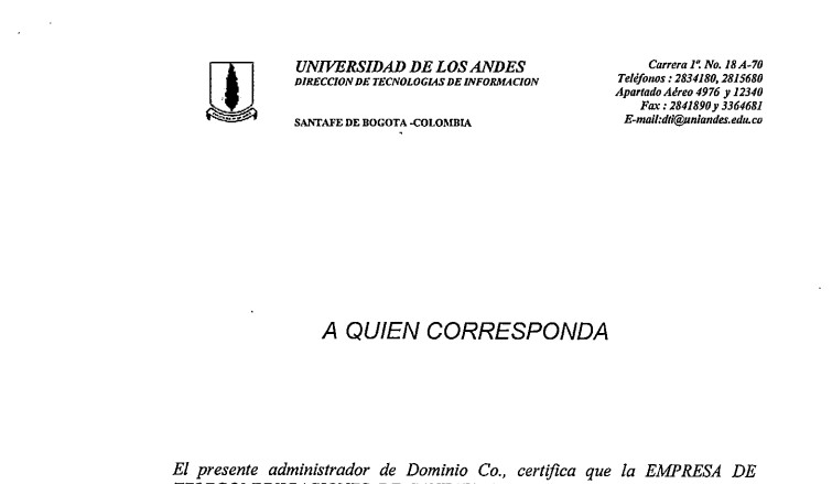 Imagen para Certificación de dominios
