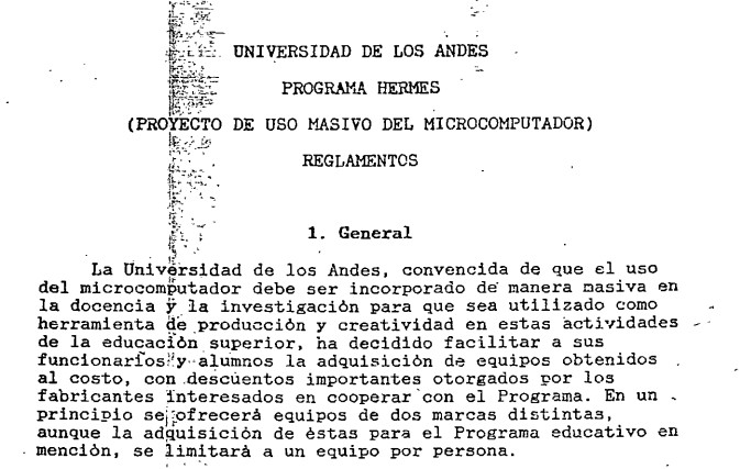 Imagen para Reglamentos Programa HERMES (Proyecto de uso masivo del Microcomputador)
