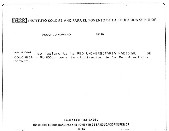 Imagen para Reglamento de RUNCOL para la utilización de la Red Académica BITNET